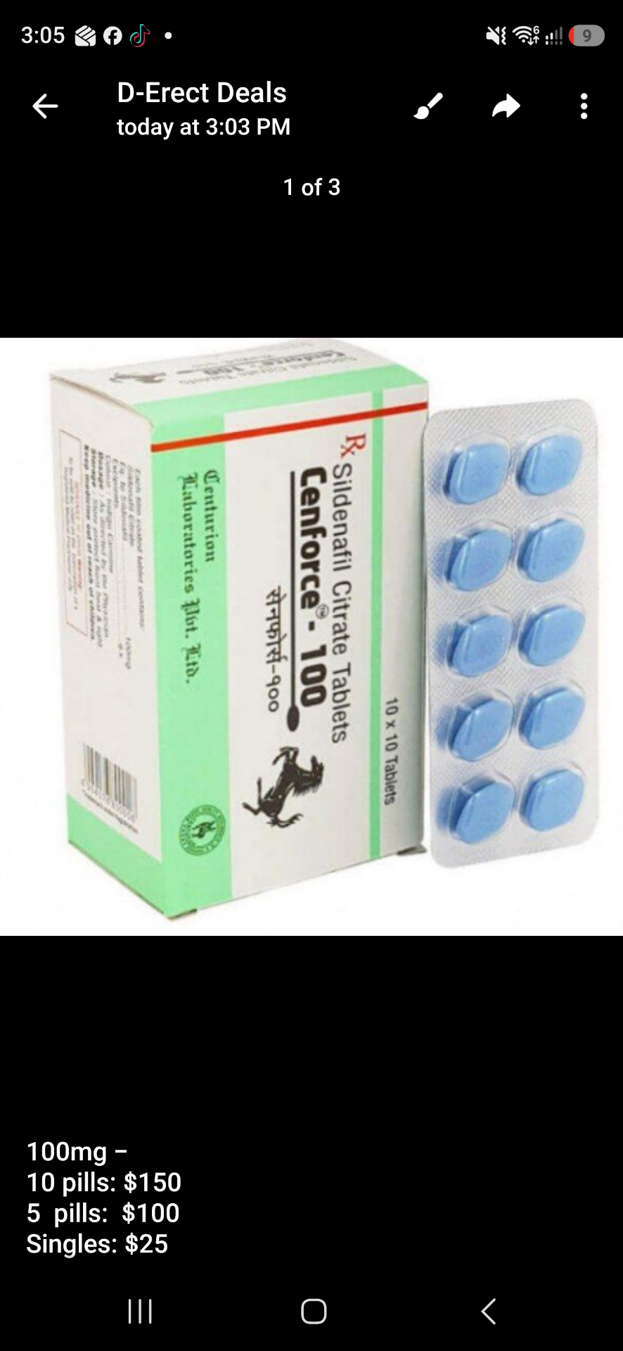 Cenforce 100mg — 10 pack